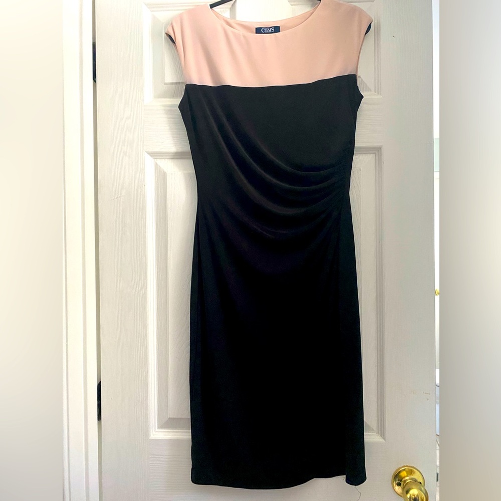 Chaps Black and Pink Business Casual Dress - S